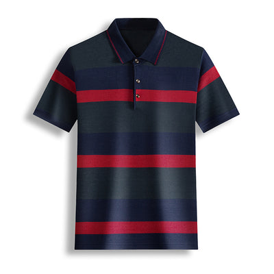Playera Hombre Rayas Bloques de Color Manga Corta - Image 6