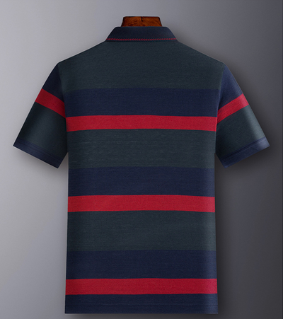 Playera Hombre Rayas Bloques de Color Manga Corta - Image 4
