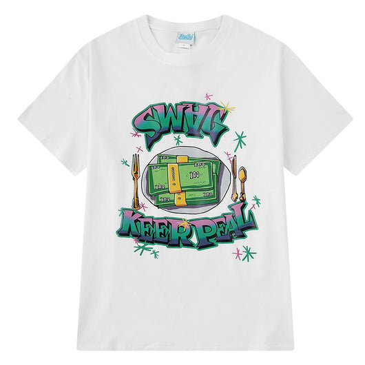 Playera Estampada Cuello Redondo Manga Corta para Estudiantes - Image 4