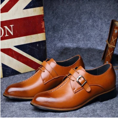 Zapatos de Cuero Casual con Punta Afilada y Cordones - Image 10