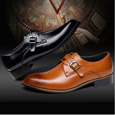 Zapatos de Cuero Casual con Punta Afilada y Cordones - Image 8