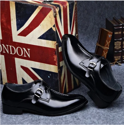 Zapatos de Cuero Casual con Punta Afilada y Cordones - Image 11