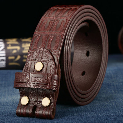 Cinturón de Cuero para Hombre sin Hebilla de Cabeza - Image 3