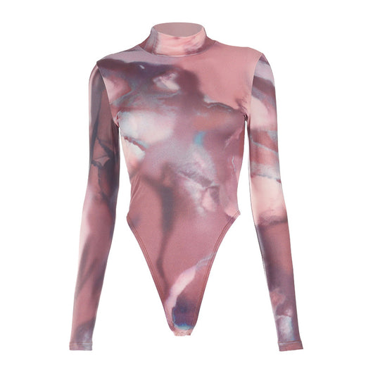 Bodysuit Ajustado de Cuello Redondo con Estampado y Mangas Largas para Mujer - Image 7