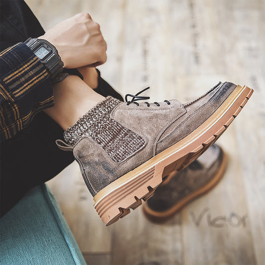 Botas Militares de Cuero para Hombre - Estilo Británico Clásico