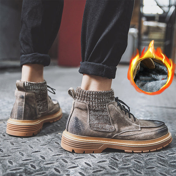 Botas Militares de Cuero para Hombre - Estilo Británico Clásico