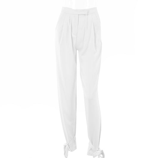 Pantalones Talle Alto con Cordones de Encaje para Mujer - Image 4