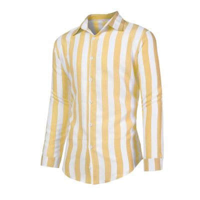 Camisa de Manga Larga a Rayas para Hombre - Image 5