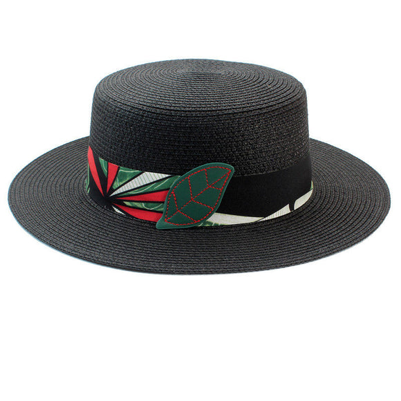 Sombrero Bohemio de Paja Plana - Estilo Coreano