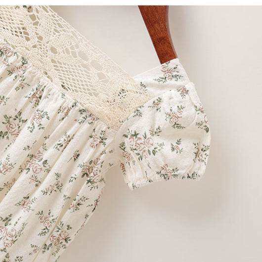 Blusa Infantil Floral de Manga Corta para Bebé - Image 4