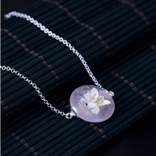 Pulsera de Jade Dongling Estilo Antiguo con Flor de Loto Plata - Diseño Retro Artístico para Mujer - Image 9