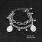 Men's and Women's Hip-Hop Simple and Versatile Double-Layer Chain Stainless Steel Non-Fading Bracelet C