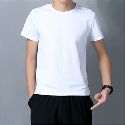 Blusa Blanca Cuello Redondo Manga Corta Talla Grande Holgada