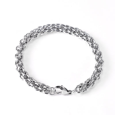 Pulsera de Acero Titanio para Hombre - Cadena Trenzada Estilo Hip-Hop Punk - Image 7