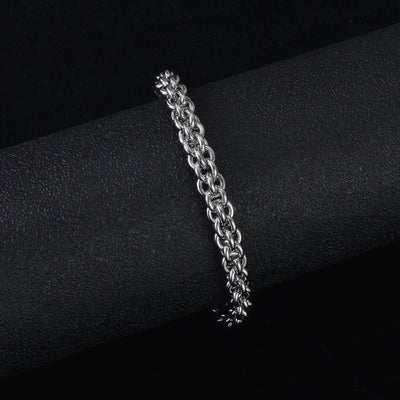 Pulsera de Acero Titanio para Hombre - Cadena Trenzada Estilo Hip-Hop Punk - Image 11