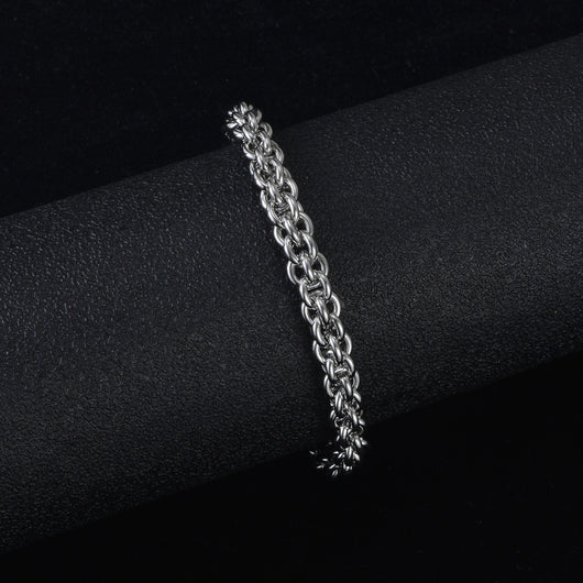 Pulsera de Acero Titanio para Hombre - Cadena Trenzada Estilo Hip-Hop Punk - Image 11