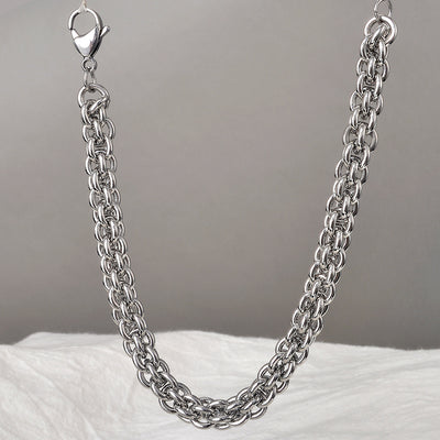 Pulsera de Acero Titanio para Hombre - Cadena Trenzada Estilo Hip-Hop Punk - Image 3