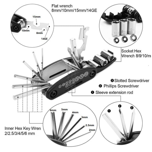 Llave Inglesa Portátil Multiherramienta para Bicicleta con Destornillador - Image 6