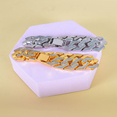 Pulsera Cubana de Diamantes para Hombre - Estilo Hip Hop Geométrico Brillante - Image 8