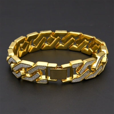 Pulsera Cubana de Diamantes para Hombre - Estilo Hip Hop Geométrico Brillante - Image 11