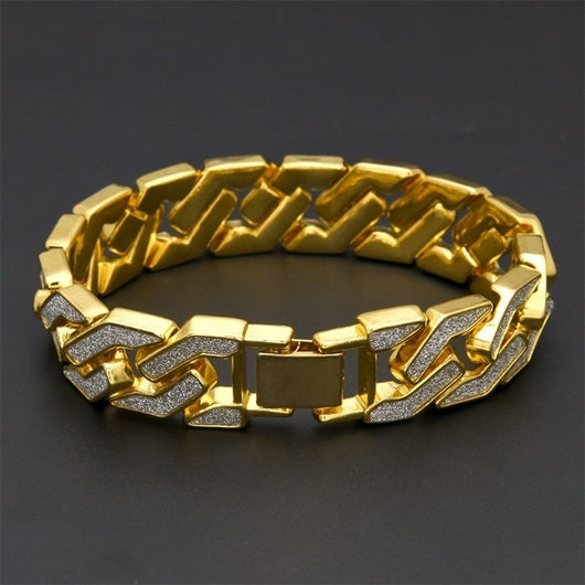 Pulsera Cubana de Diamantes para Hombre - Estilo Hip Hop Geométrico Brillante - Image 11