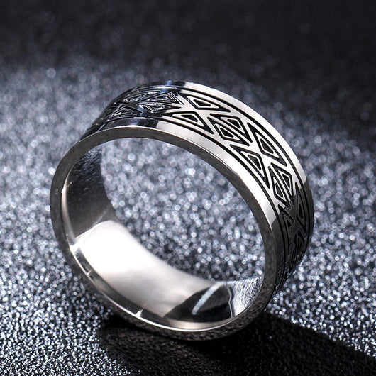 Anillo Triangular de Titanio 8mm para Hombre y Mujer - Acero Inoxidable - Image 9