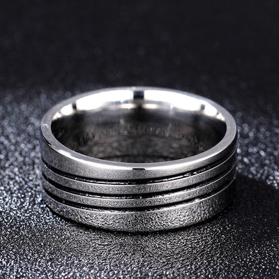Anillo Triangular de Titanio 8mm para Hombre y Mujer - Acero Inoxidable - Image 3