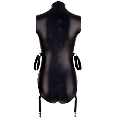 Conjunto Sensual de Cuero Charol Negro Talla Única - Image 5