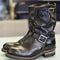 Botas de Hombre Otoño-Invierno Caña Media Punta Redonda Tacón Bajo