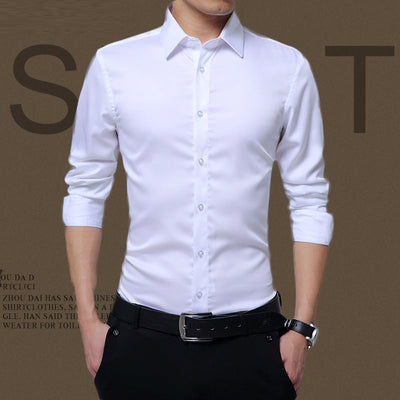 Camisa Formal de Manga Larga para Hombre - Estilo Profesional