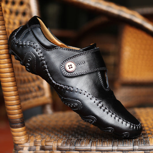 Zapatos Casuales de Cuero Estilo Coreano para Hombre - Image 8