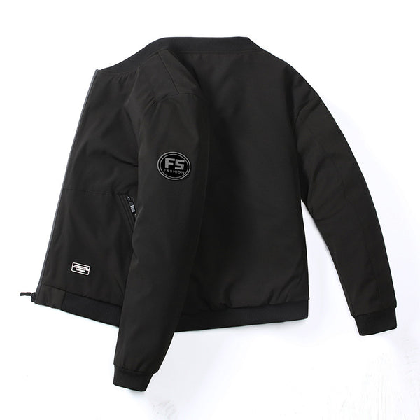 Chaqueta de Trabajo con Cuello de Pie Estilo Béisbol para Hombre