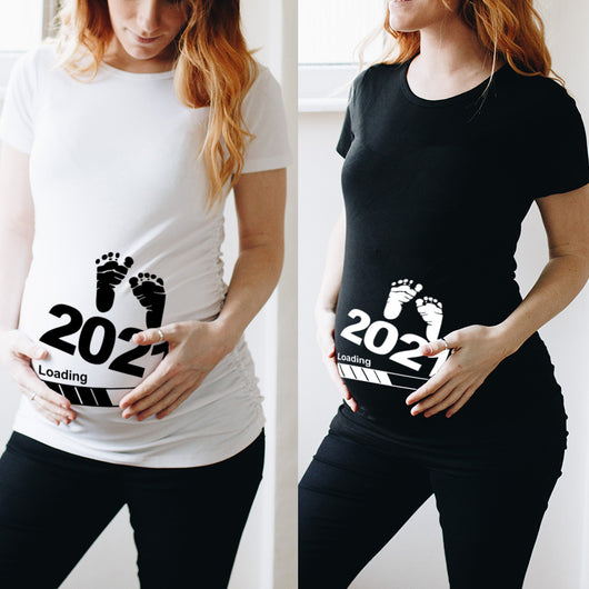 Playera de Maternidad con Estampado Infantil de Manga Corta - Image 17