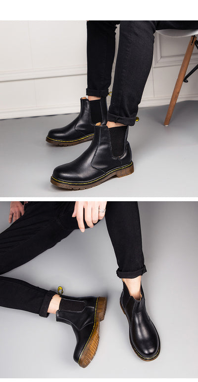 Botas Martin de Cuero Grueso con Tacón Grueso Estilo Británico para Mujer - Image 13