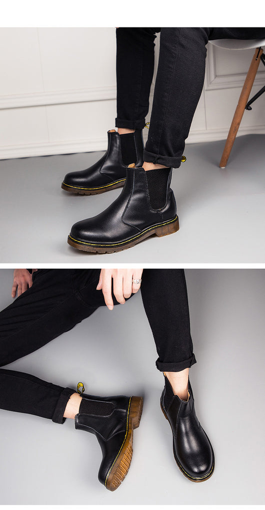 Botas Martin de Cuero Grueso con Tacón Grueso Estilo Británico para Mujer - Image 13