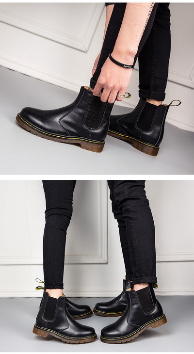 Botas Martin de Cuero Grueso con Tacón Grueso Estilo Británico para Mujer - Image 18