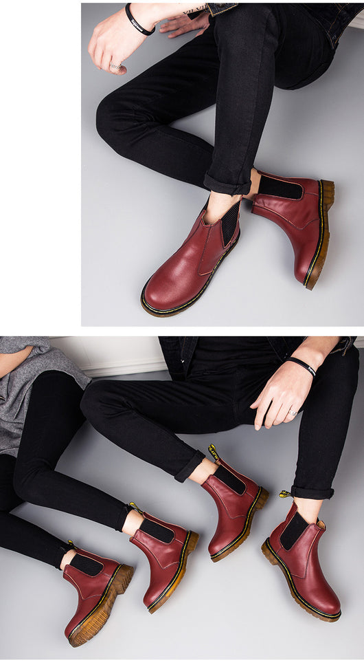 Botas Martin de Cuero Grueso con Tacón Grueso Estilo Británico para Mujer - Image 14