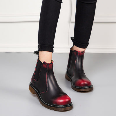 Botas Martin de Cuero Grueso con Tacón Grueso Estilo Británico para Mujer - Image 6