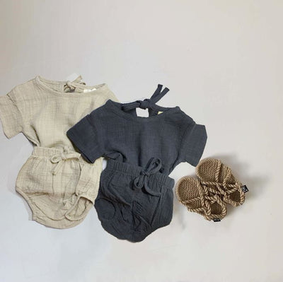 Conjunto de Verano para Bebé Niño - Playera y Shorts Cómodos