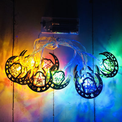 Luces LED Decorativas Ramadán y Eid - Caja de Batería con Luna y Estrellas - Image 3