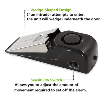Alarma de Seguridad Inteligente con Cuña para Puerta - Sistema de Detección de Intrusos - Image 6