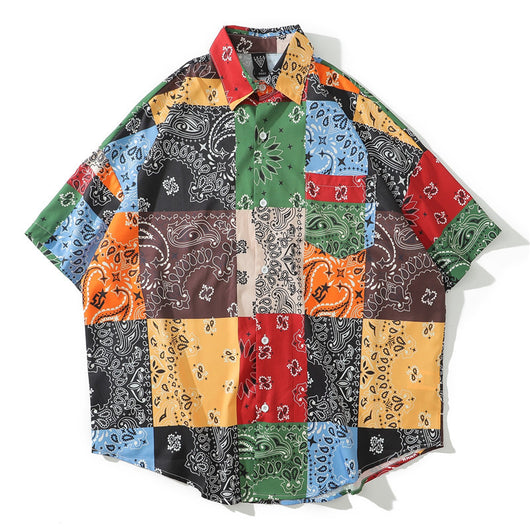 Camisa Hawaiana Holgada de Estilo Urbano Hip Hop - Diseño Casual Japonés para Hombre - Image 4
