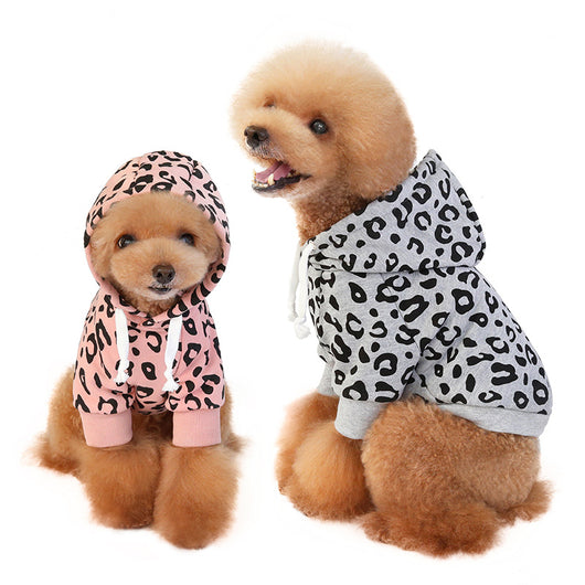 Suéter para Perro con Capucha Estampado Leopardo - Diseño Moderno y Cómodo