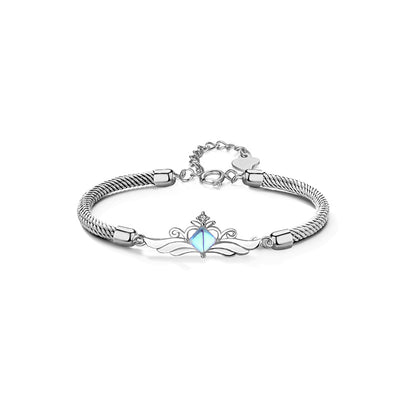 Pulsera de Plata S925 Pareja Caballero Princesa con Correa de Mano - Image 7