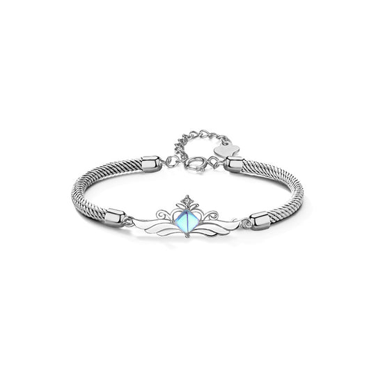 Pulsera de Plata S925 Pareja Caballero Princesa con Correa de Mano - Image 7