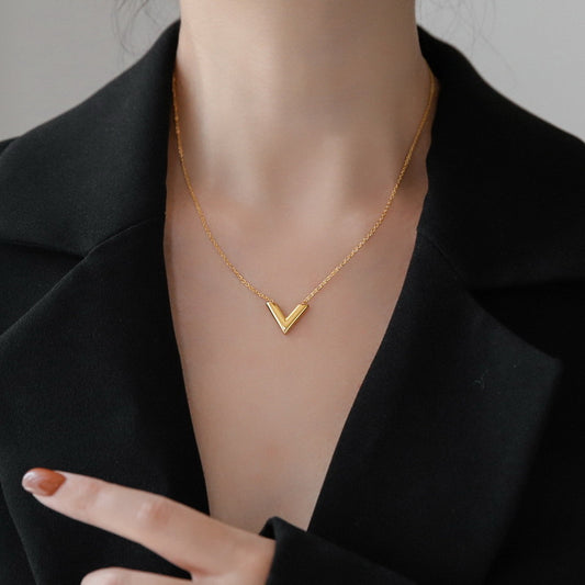 Collar de Clavícula Retro con Letras Personalizadas - Diseño Exclusivo Tendencia Ins