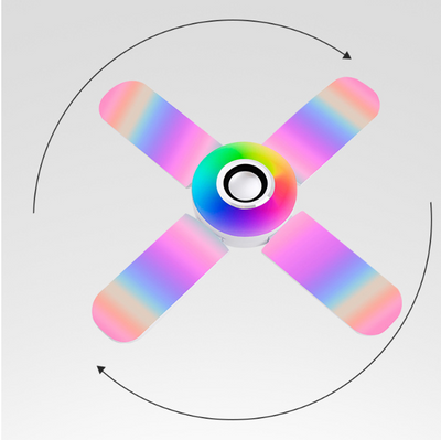 Lámpara LED Inteligente Bluetooth con Forma de Trébol - Luz Colorida con Control Remoto y Sonido - Image 8