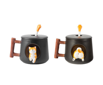 Taza de Cerámica Shiba Inu y Corgi para Parejas - Image 5