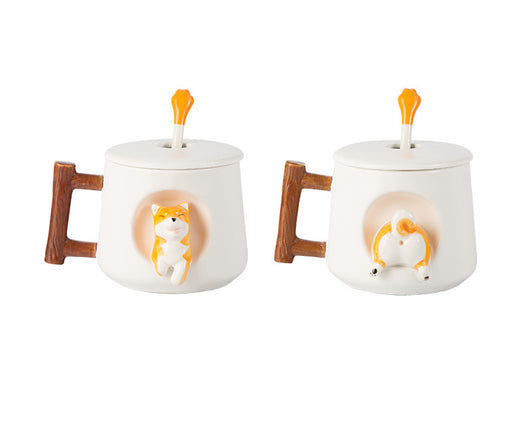 Taza de Cerámica Shiba Inu y Corgi para Parejas - Image 7