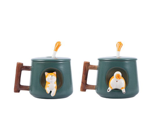 Taza de Cerámica Shiba Inu y Corgi para Parejas - Image 8